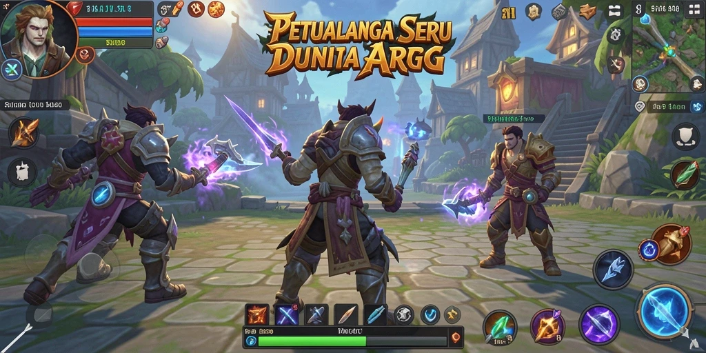Tangkapan layar gameplay penuh aksi dari 8II di dunia fantasi.