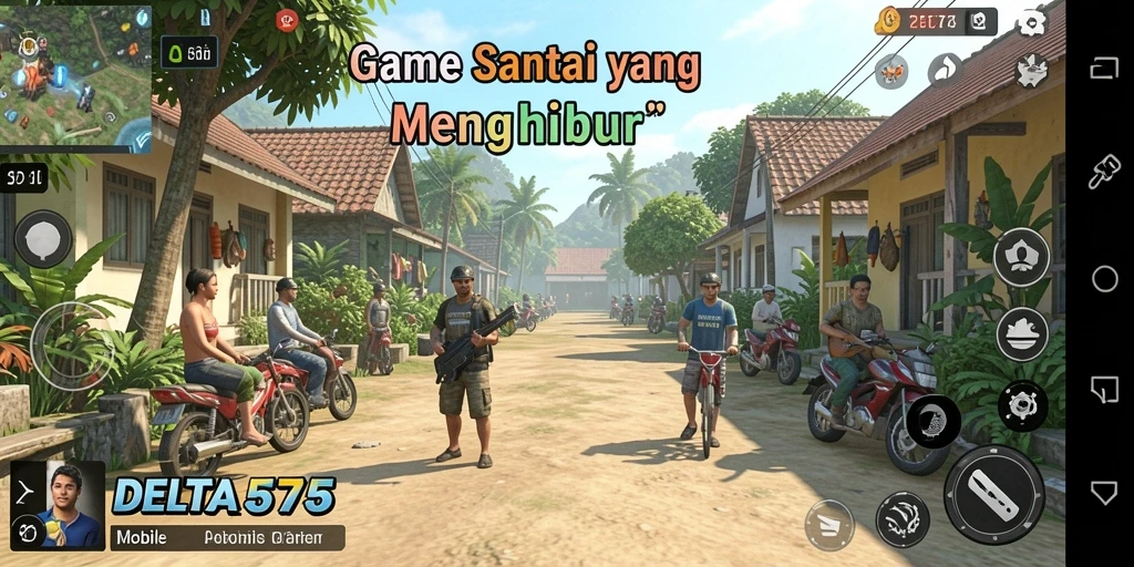 Tampilan gameplay santai yang menyenangkan dari DELTA575.