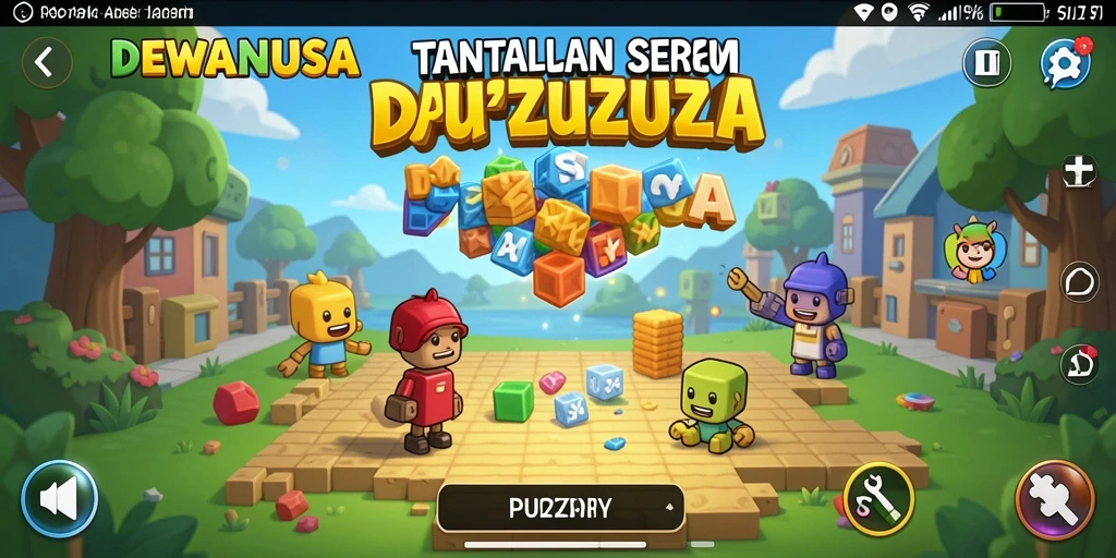 Tampilan seru gameplay DEWANUSA dengan tantangan puzzle.