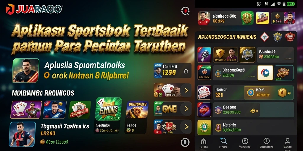 Tampilan utama JUARAGO dengan fitur taruhan olahraga yang mudah diakses.