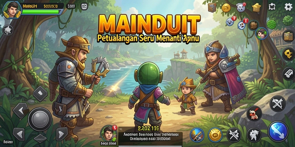 Tampilan gameplay MAINDUIT yang memukau dalam petualangan seru.