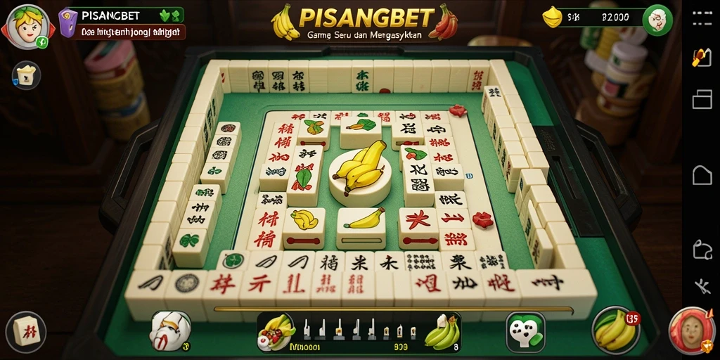 Tampilan gameplay PISANGBET menunjukkan keseruan permainan Mahjong yang mendebarkan.