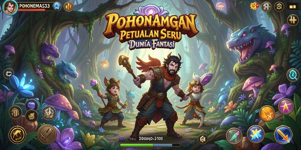 Tampilan gameplay menakjubkan dari POHONEMAS33 dengan aksi petualangan seru.