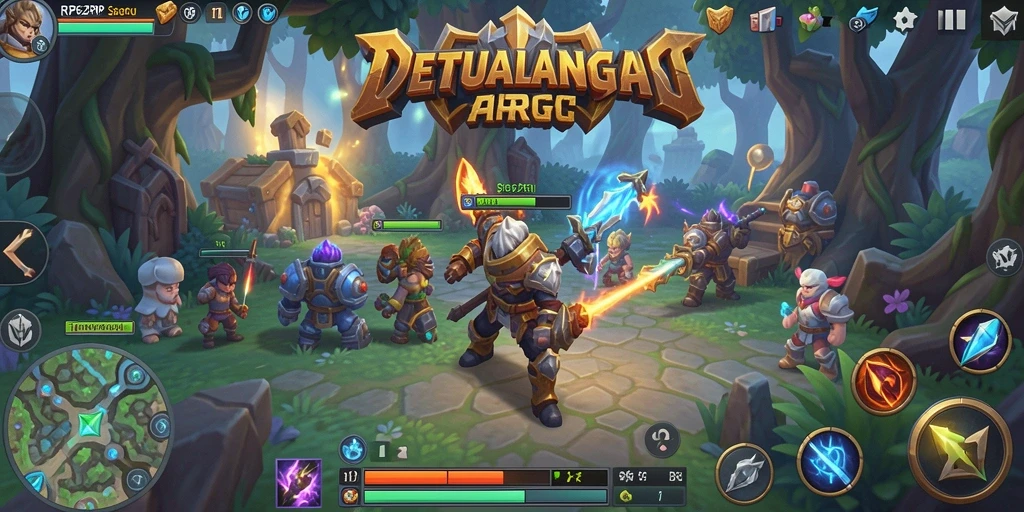 Tampilan gameplay seru dalam dunia ARPG yang indah.