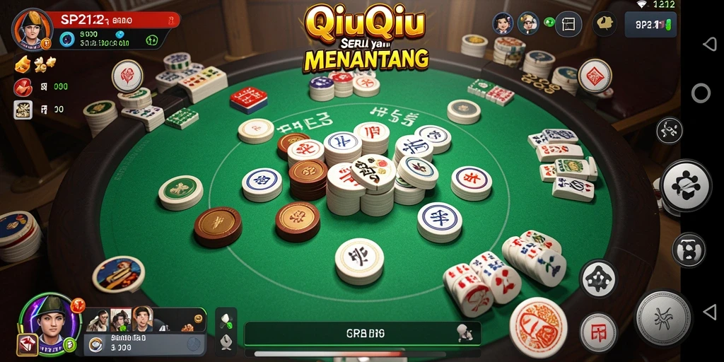 Tampilan gameplay SP212 dengan kartu QiuQiu yang menarik.