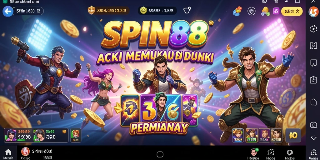 Tampilan gameplay SPIN88 dengan aksi yang seru dan grafis menarik.