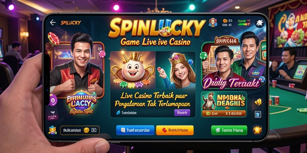 Gameplay menegangkan di SPINLUCKY dengan dealer profesional.