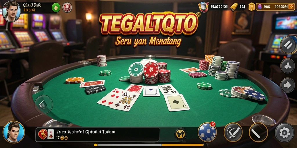 Screenshot permainan TEGALTOTO menampilkan aksi seru dalam game QiuQiu.