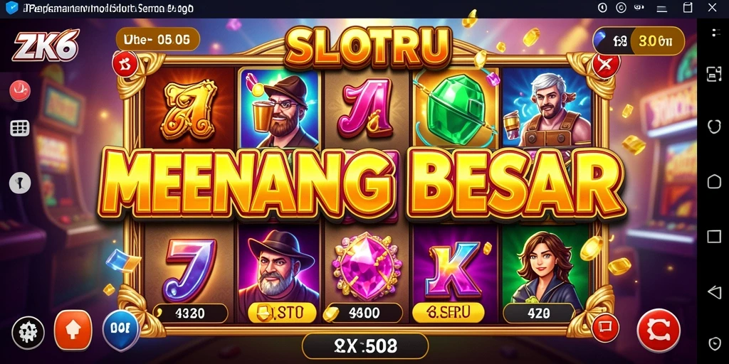 Screenshot ZK6 menampilkan gameplay Slot yang menarik dan dinamis.